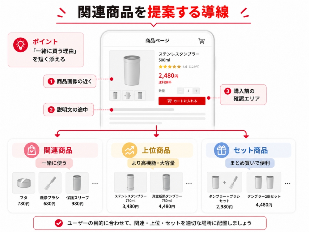 Yahoo!ショッピングの商品ページで関連商品を提案する導線