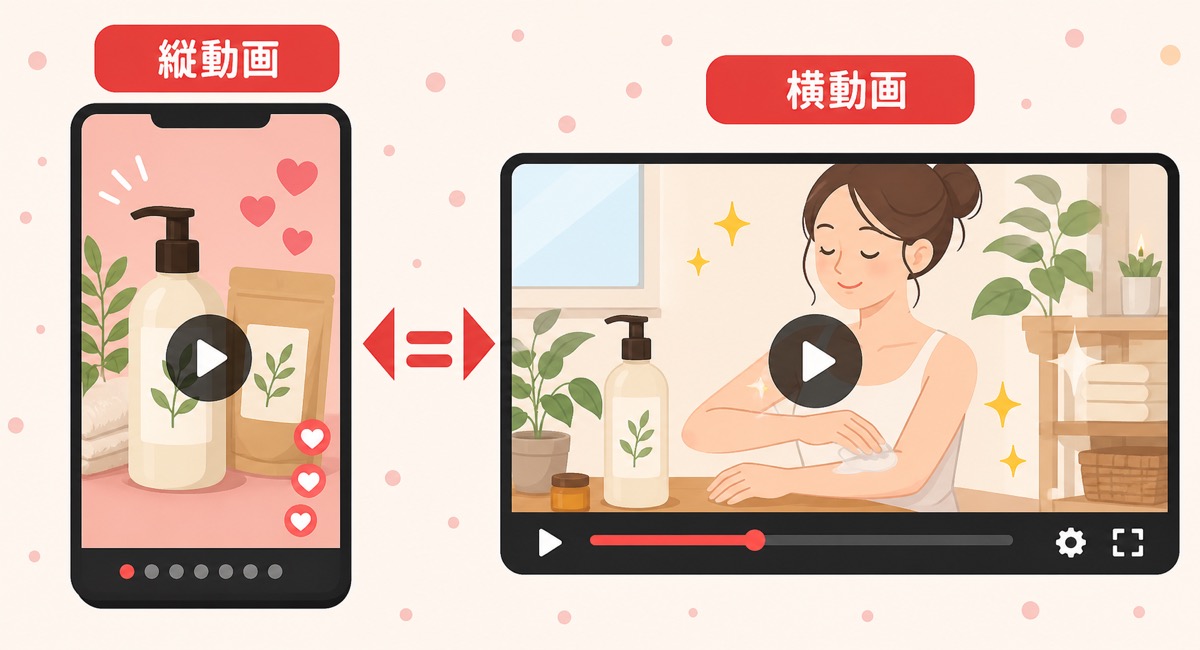 Yahoo!ショッピングで縦型動画が推奨される理由を示した図